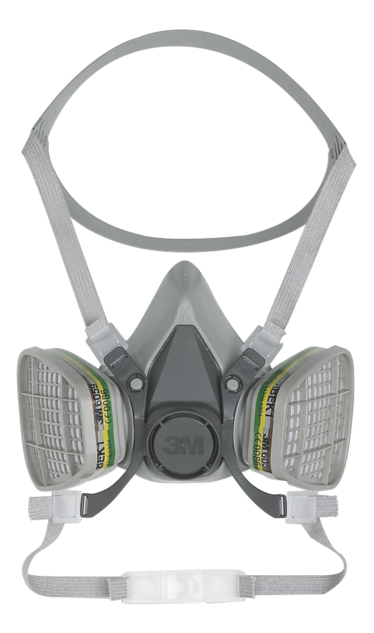 Demi-masque de protection respiratoire de série 6000 de 3M. Homologué NIOSH  Cartouche et filtre non-inclus. Moyen.