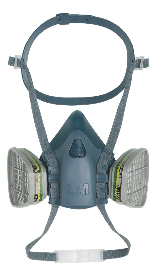 3M RESPIRATEUR DEMI-MASQUE, S, RÉUTILISABLE, SILICONE, BAÏONNETTE, 4  POINTS, SOUPAPE - Demi-masques respiratoires - MMM7501