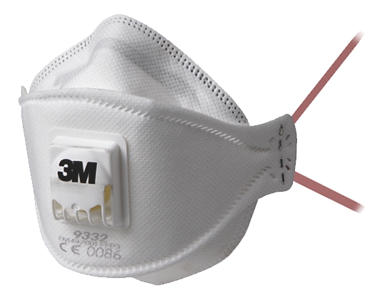 Masque protection respiratoire FFP3 RD Forme active avec clapet d'aeration,  5 pcs - Banyo