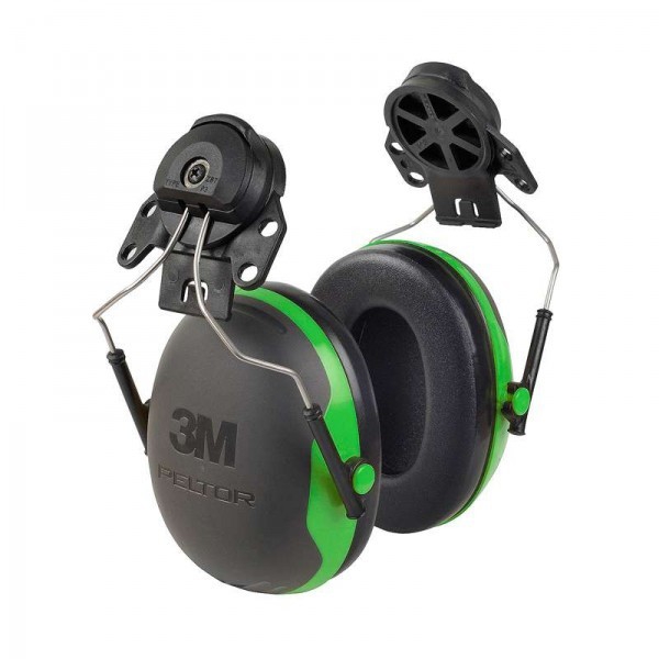  Coquilles antibruit noir/vert X1P5E avec attaches SNR 27 dB 