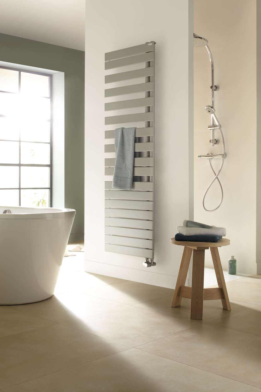 Sèche-serviettes eau chaude - blanc