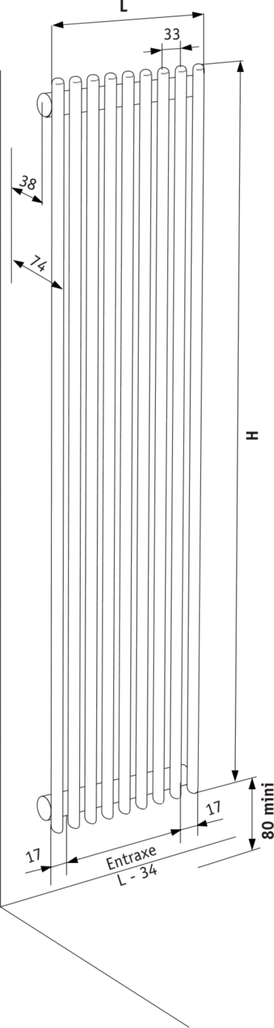 Radiateur Keva Chromé Eau Chaude - Hko Acova
