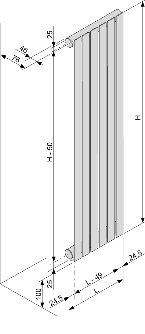 Radiateur Altaï Vertical simple Acova