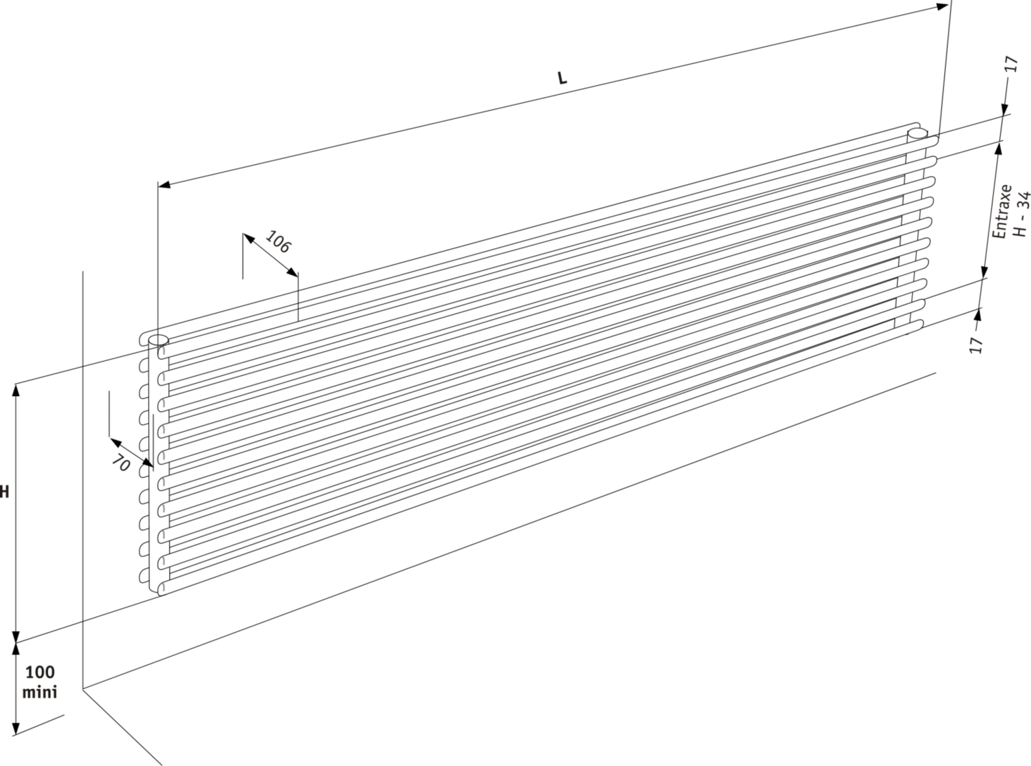 Radiateur Keva Horizontal double - Vkd Acova