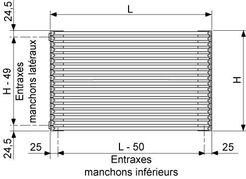 Radiateur Striane Horizontal simple Acova