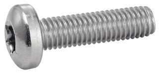 Vis métaux tête cylindrique six lobes TC Torx filetage métrique total Inox A2 norme iso 14583