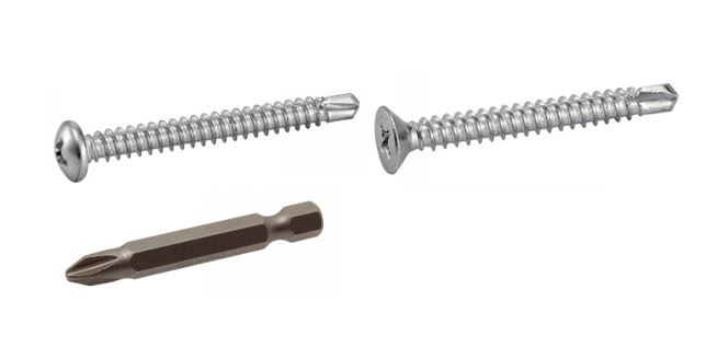 Coffret 2104 pièces - vis autoperceuses TC + TF phillips + embouts Acton