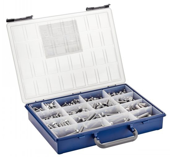  Coffret de 570 vis hexagonales inox A2 filetage total 