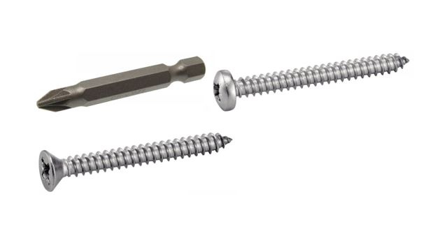 Coffret 1684 pièces - vis à tôle TC + TF pozidrive + embouts Acton