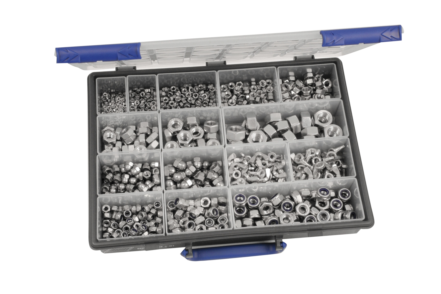 Coffret de 1140 pièces - écrous inox A2 Acton