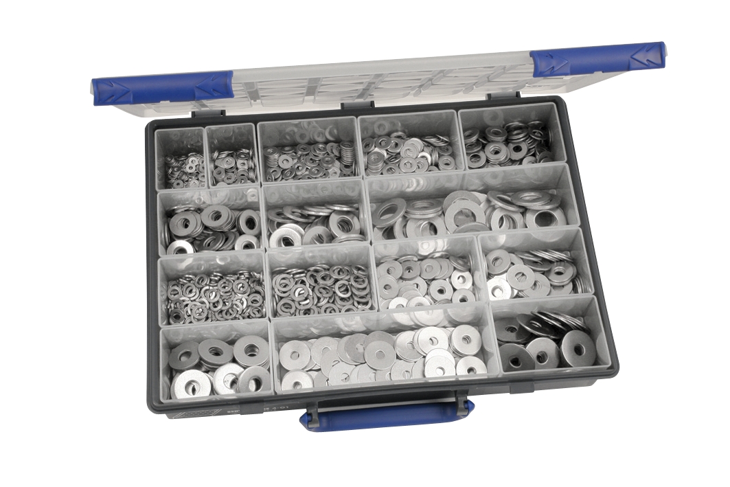 Coffret de 1530 pièces - rondelles inox A2 Acton