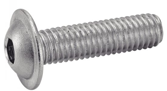 Vis métaux tête bombée six pans creux embase 62225