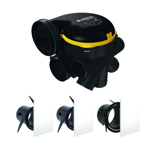 Kit VMC Simple flux EasyHOME Auto DHU + 3 grilles design ColorLINE® Aldes