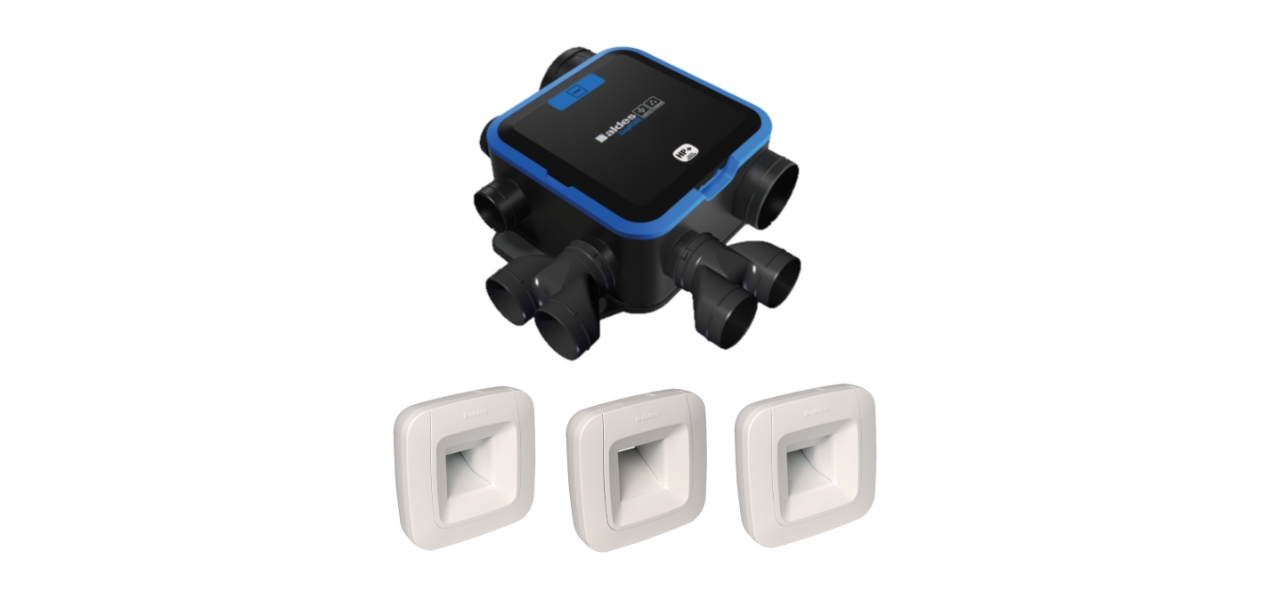 Kit VMC simple flux EasyHOME Hygro Compact Premium HP+ + Bouches BDH