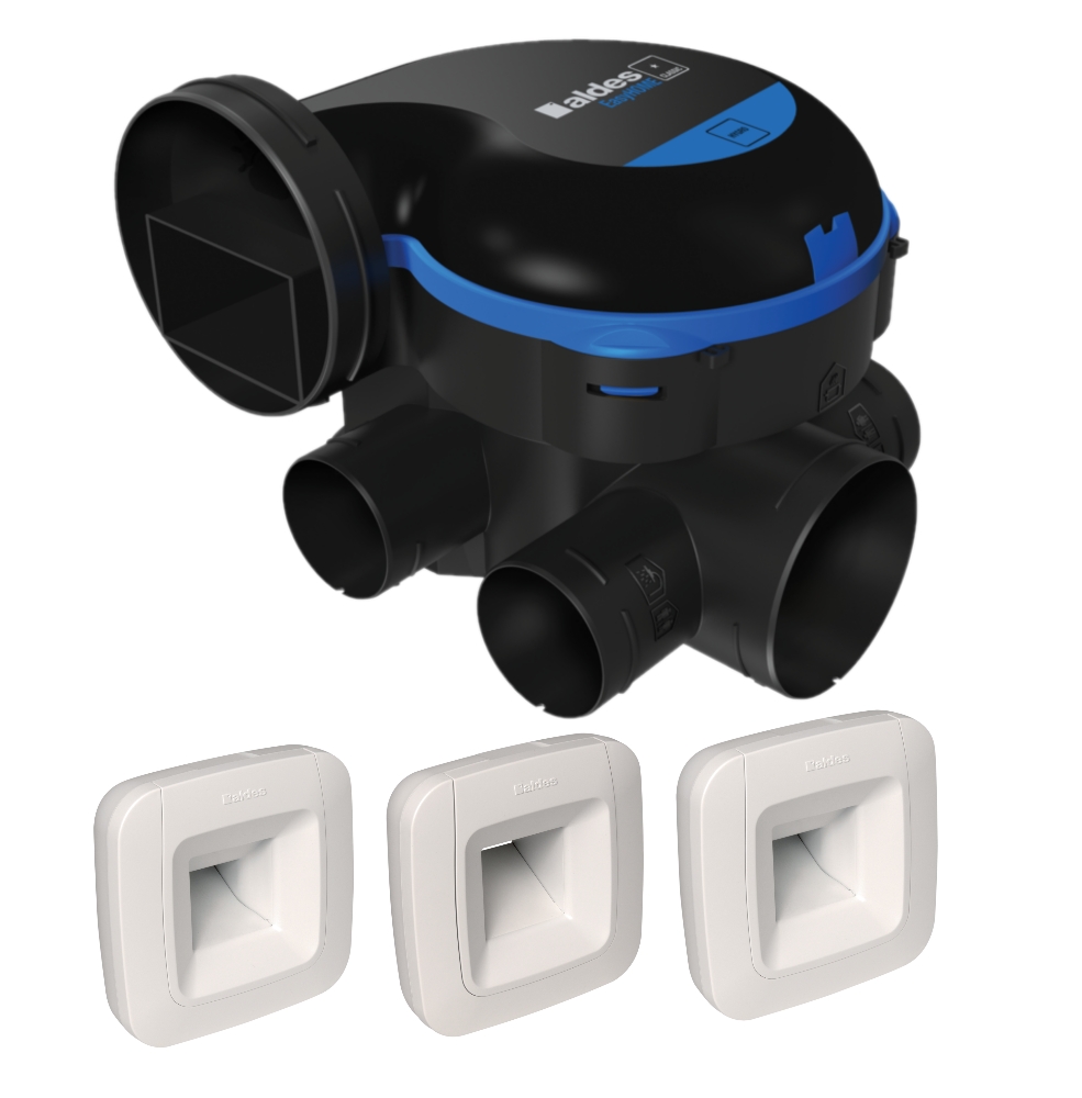 Kit VMC simple flux EasyHOME Hygro Premium MW' + Bouches BDH ELEC