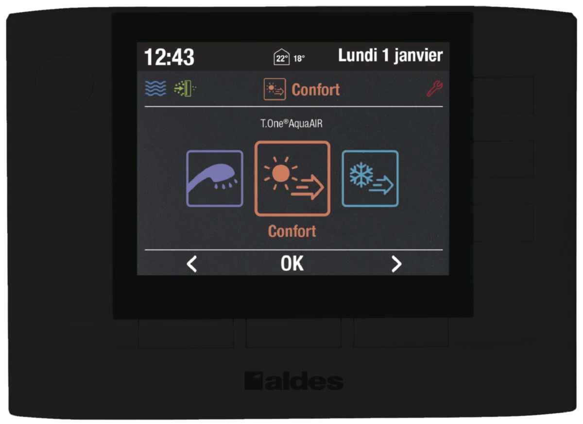Commande centralisée réversible pour T.One AIR et T.One AquaAIR Aldes