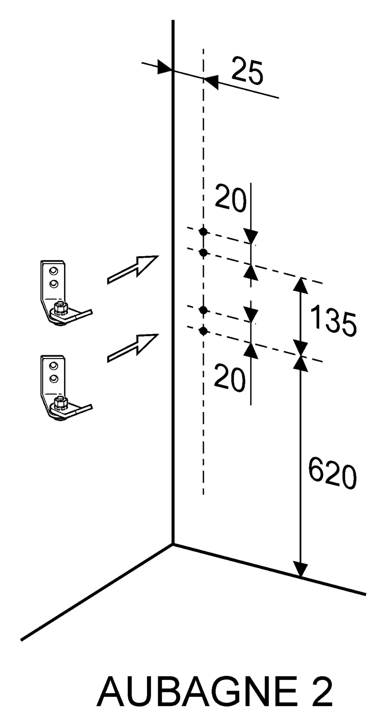 Support pour installation en angle pour Aubagne 2 26000 Geberit
