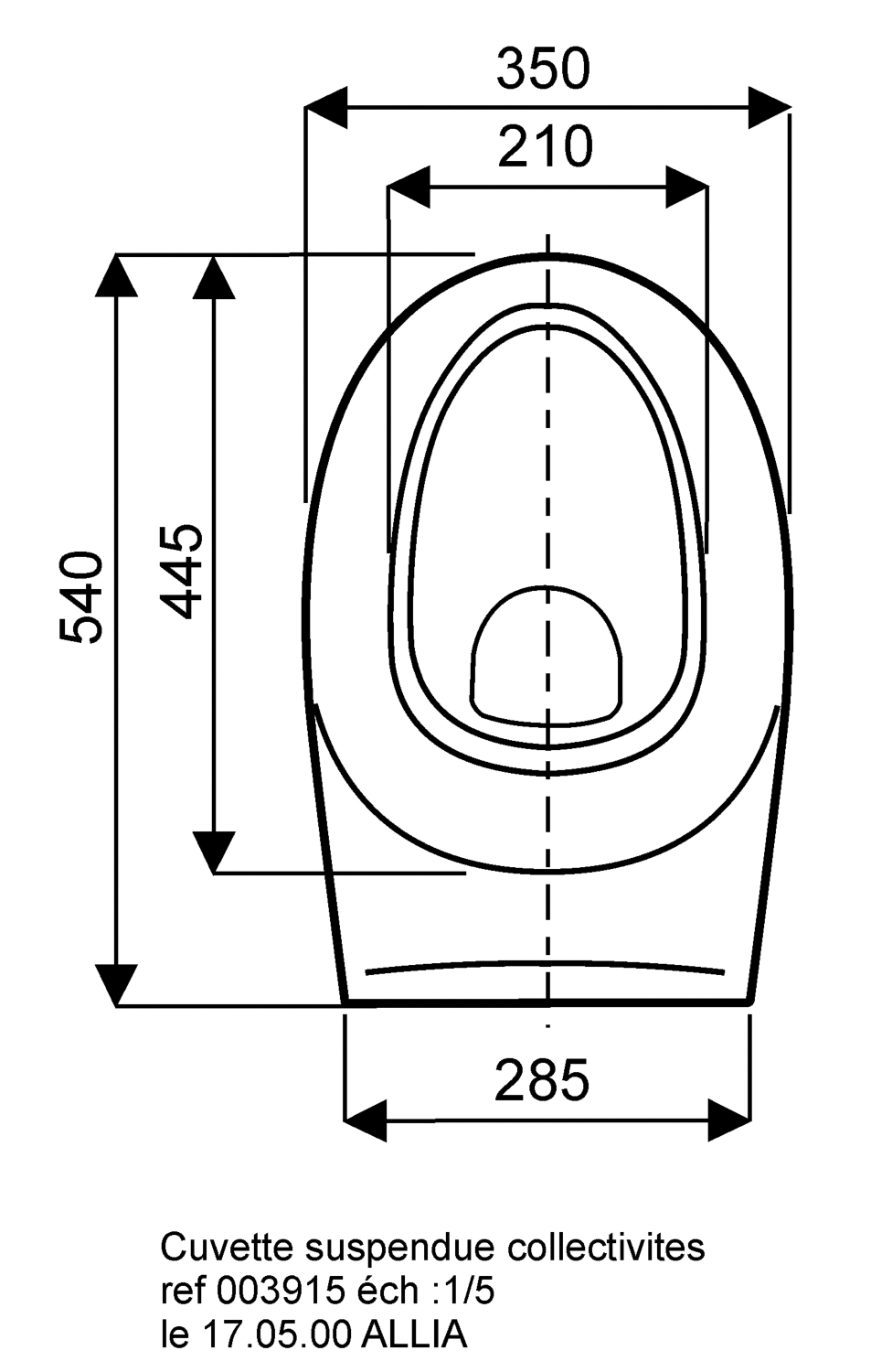 Cuvette WC suspendue Publica à assise ergonomique Geberit