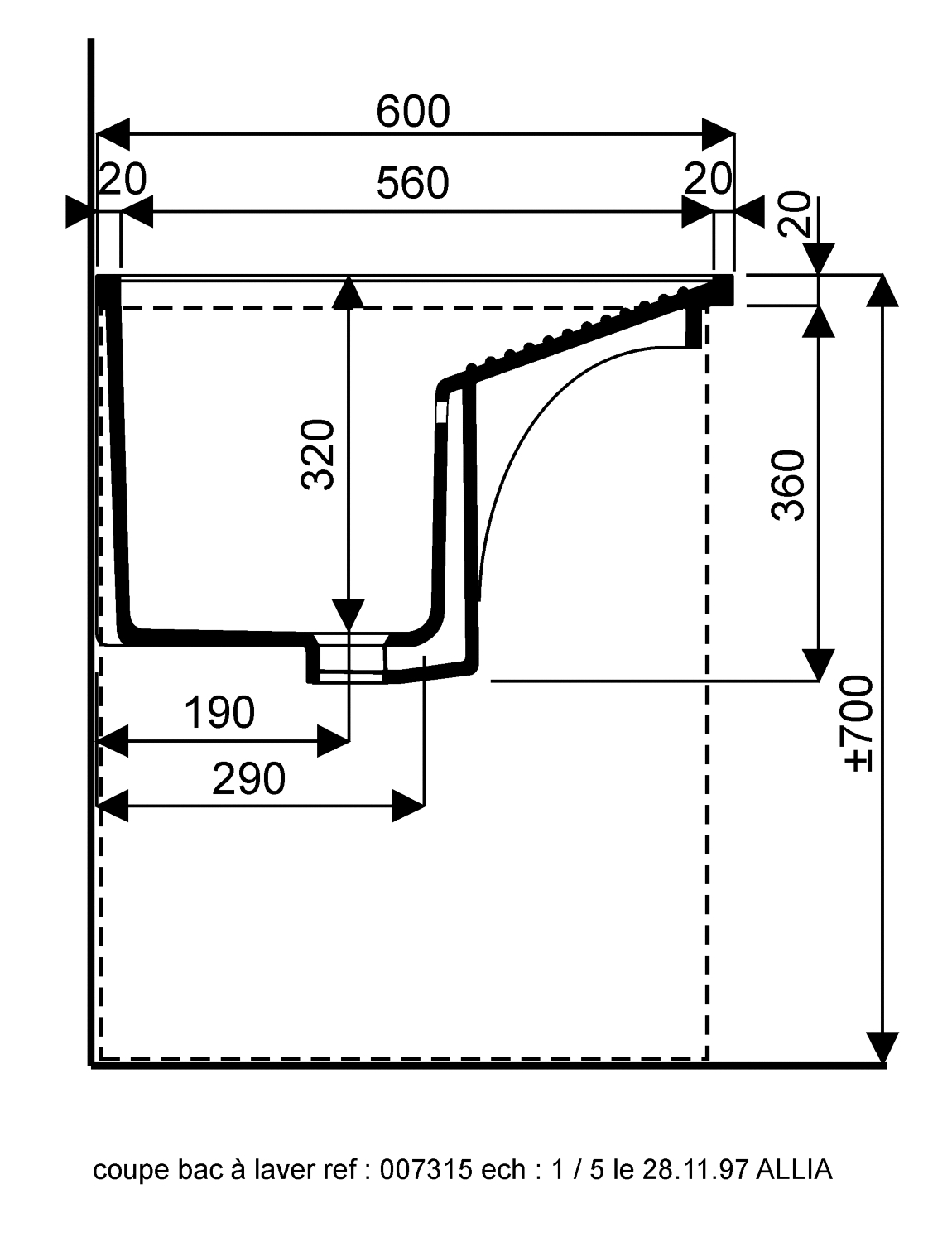 Bac à laver Publica 500.831.00.1 Geberit