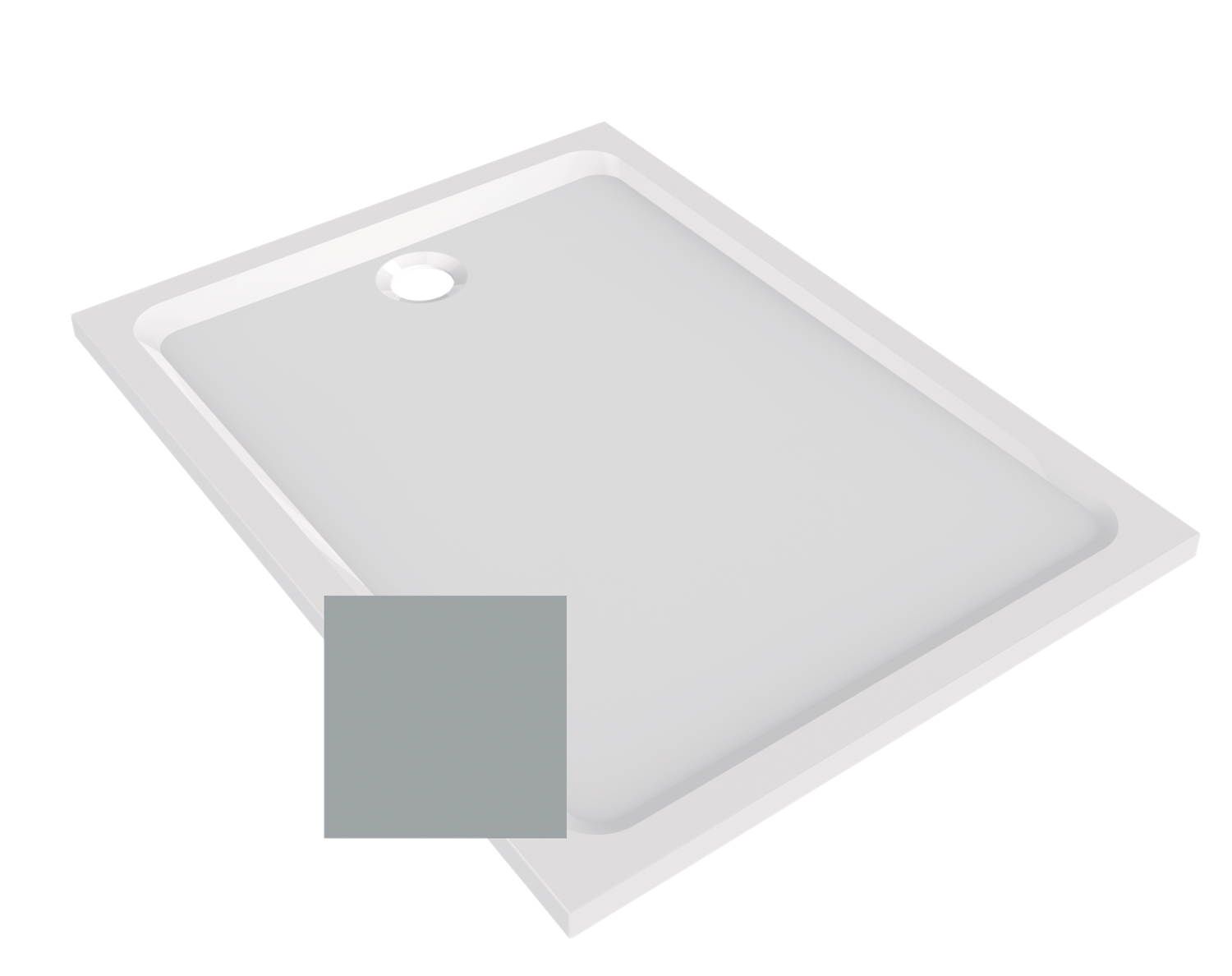 Receveur Melua extra-plat rectangulaire à poser ou à encastrer - Gris 00097400014G Geberit