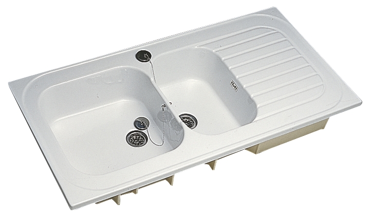 coupe air GEBERIT 152 816pour évier 1 cuve cuisine crépine 6/4 et lavabo  avec raccord machine à laver, sortie de décharge 40 mm