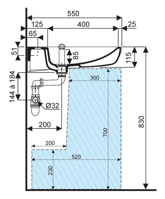 Lavabo Renova Comfort 258567000 Geberit