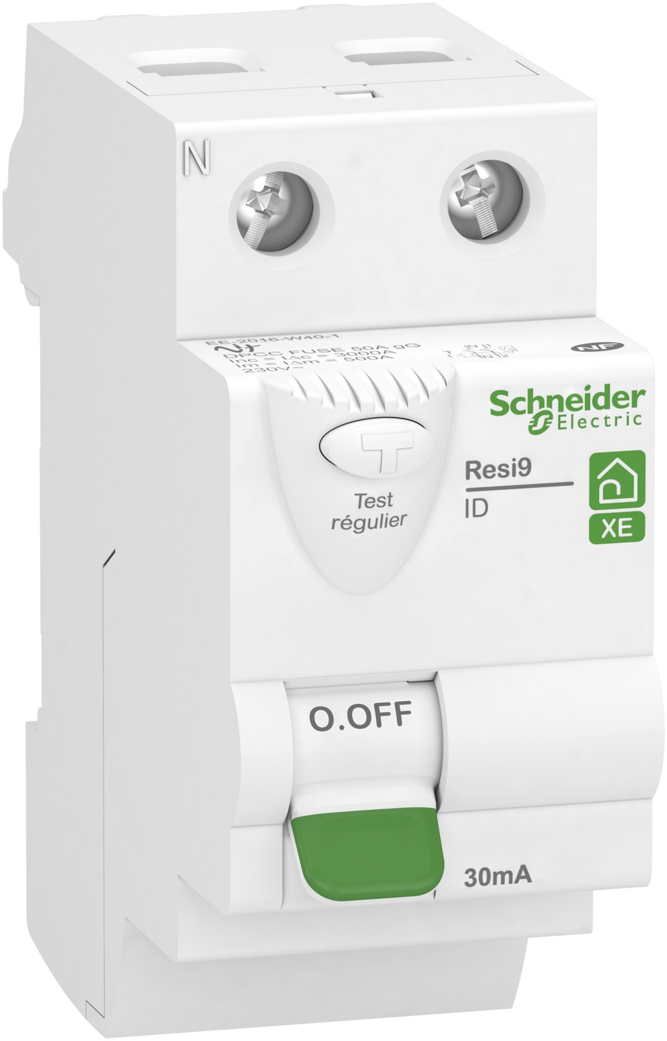 Interrupteur différentiel Resi9 XE -2P - 30mA Schneider Electric