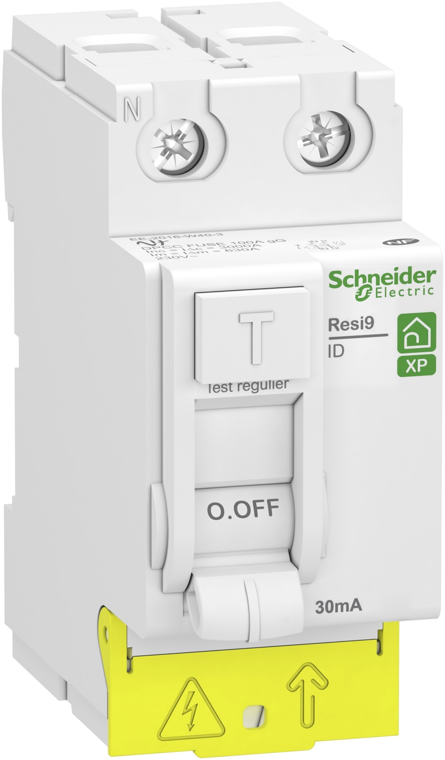 Interrupteur différentiel Resi9 XP - 2P - 30 mA - Peignable Schneider Electric