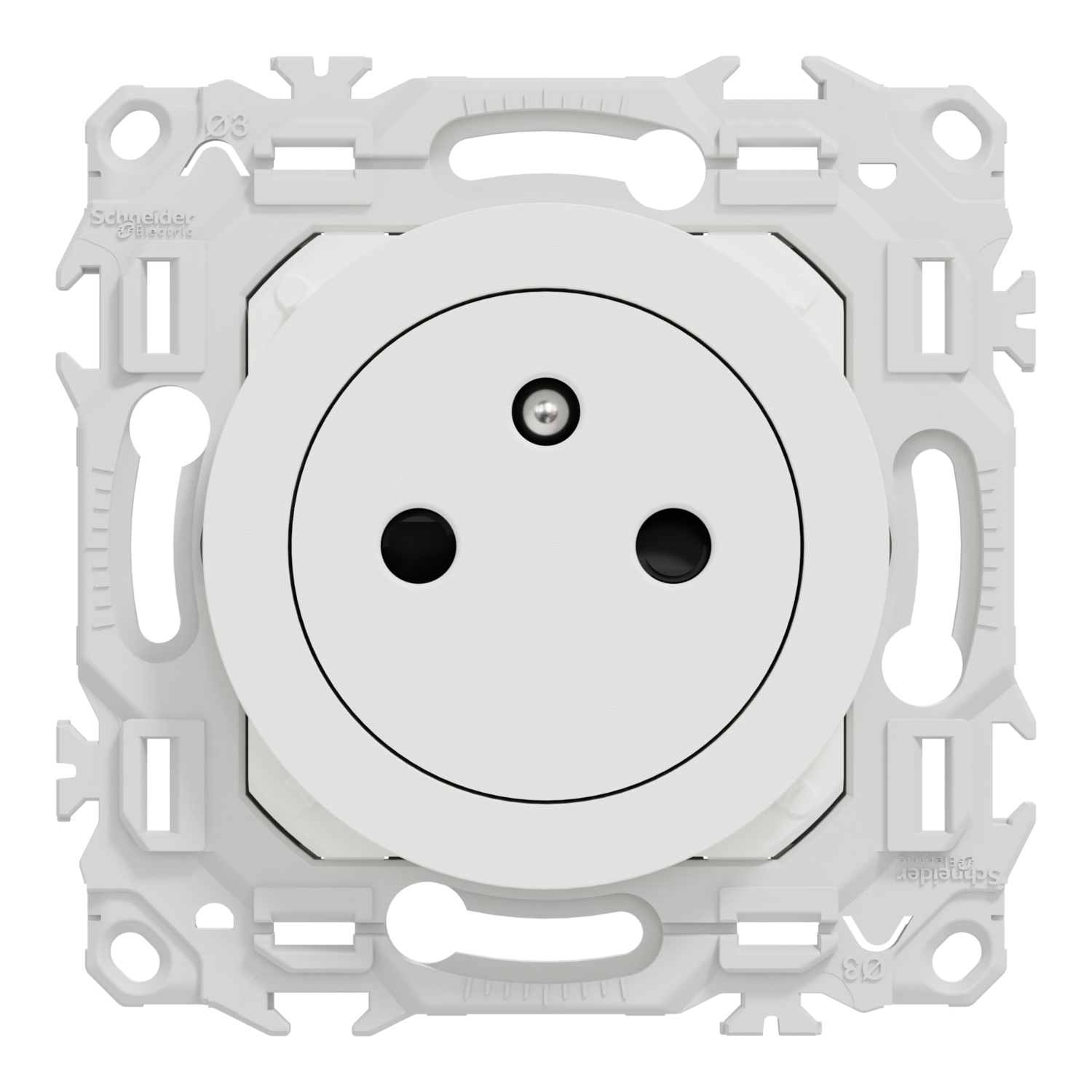 Prise courant fort Odace - Blanc craie Schneider Electric