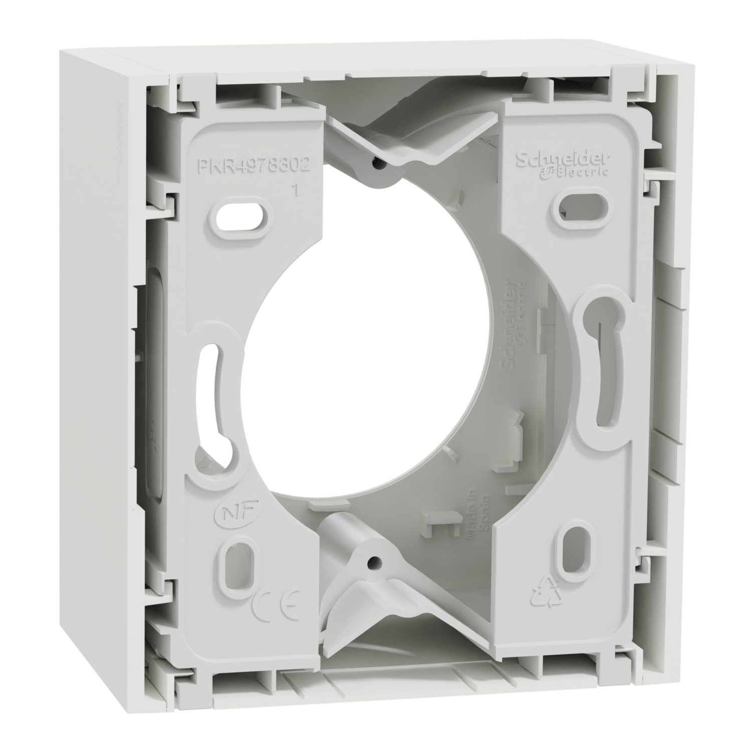 Cadre saillie Odace - Blanc craie Schneider Electric