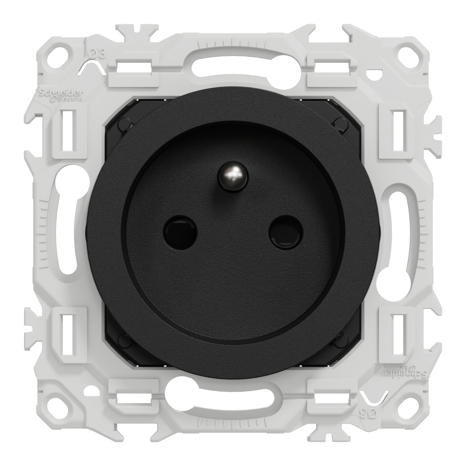 Prise courant fort Odace - Noir onyx Schneider Electric