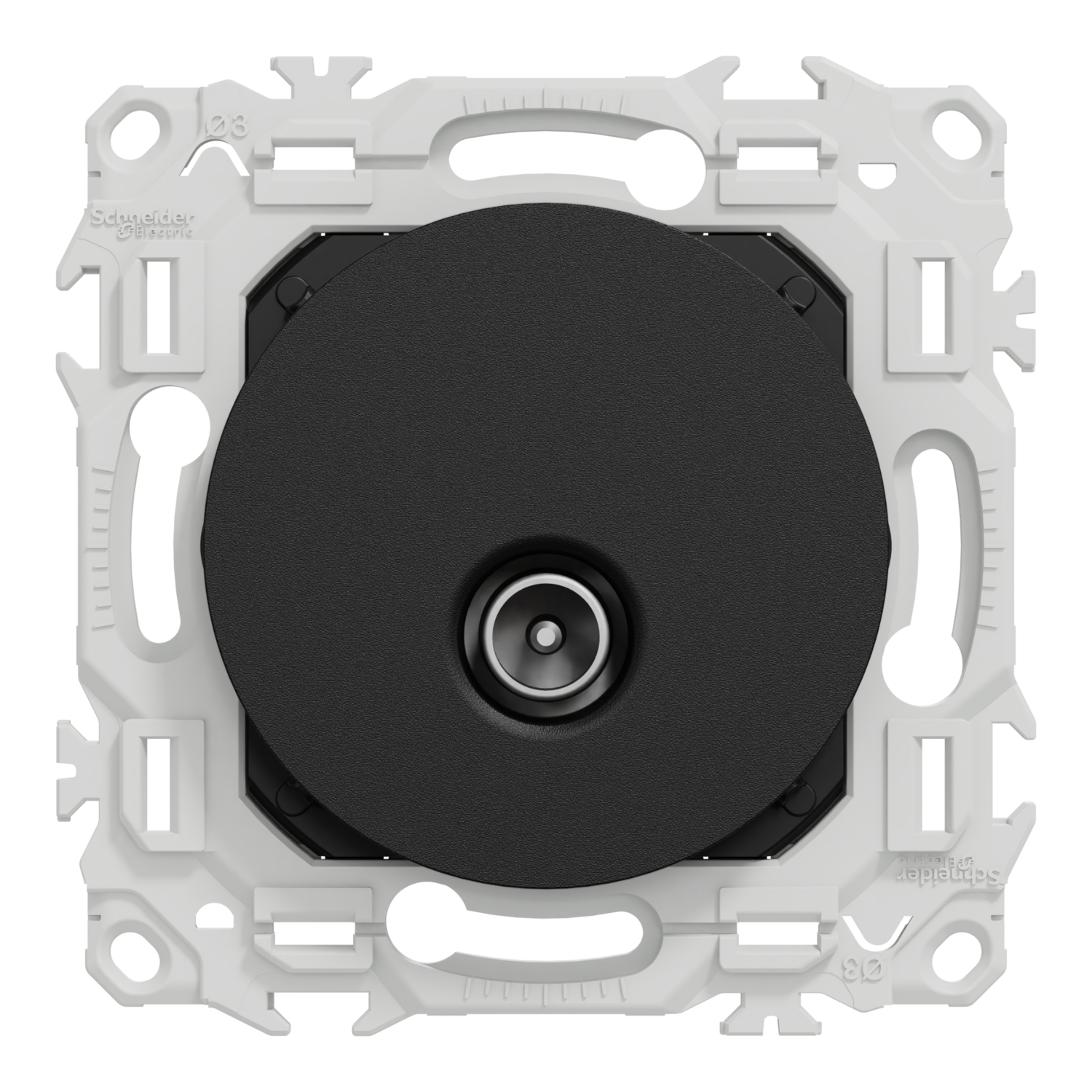 Prise courant faible Odace - Noir onyx Schneider Electric