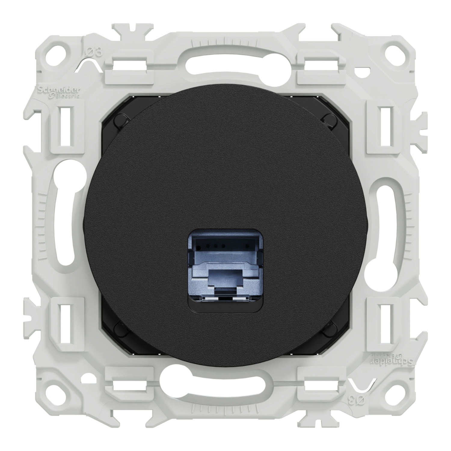 Prise courant faible Odace - Noir onyx Schneider Electric