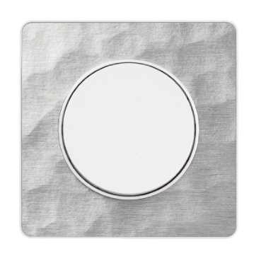 Plaque Odace Touch - Aluminium martelé avec liseré blanc Schneider Electric