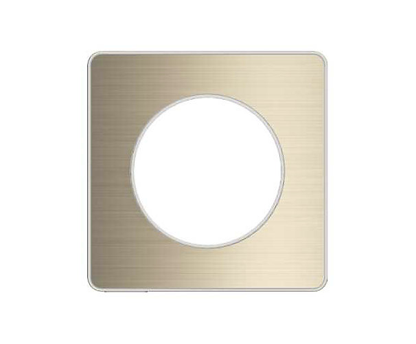 Plaque Odace Touch - Bronze brossé avec liseré blanc Schneider Electric