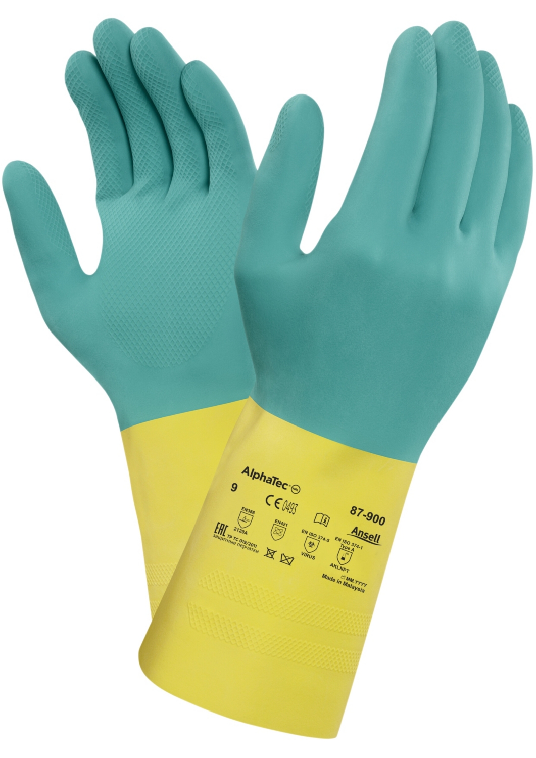 Gants de protection chimique AlphaTec 87-900 Ansell