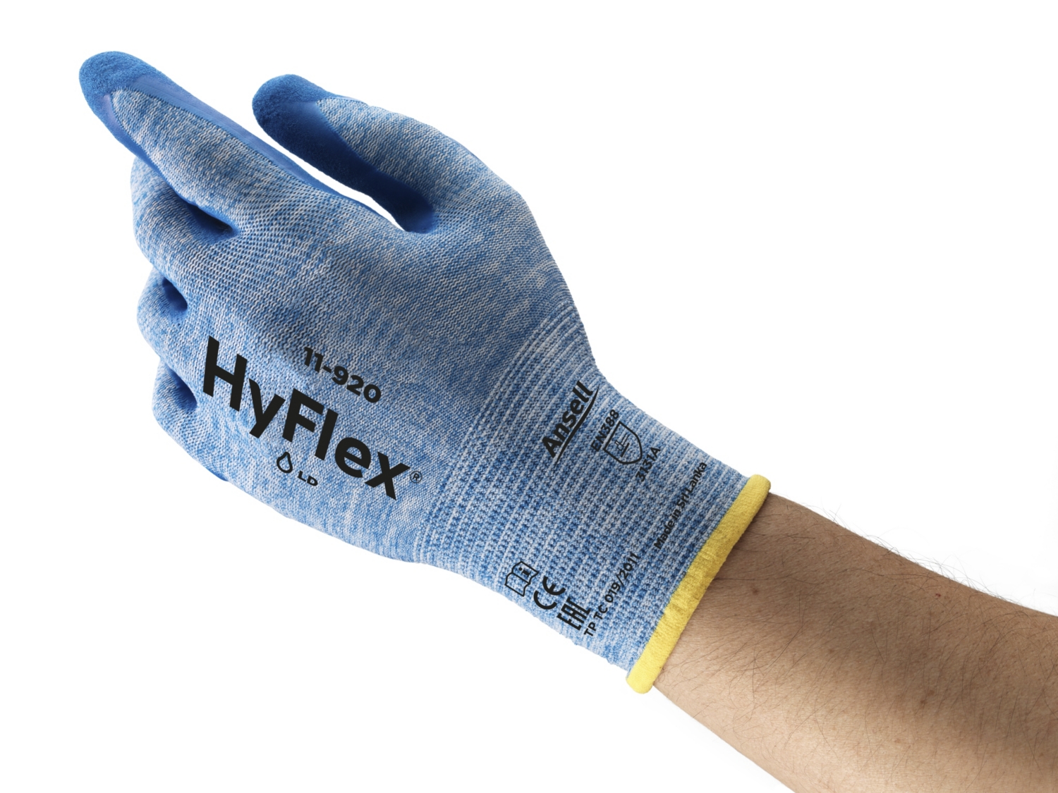 Gants résistants aux coupures Hyflex 11-550, vert/noir - 12 par DZ