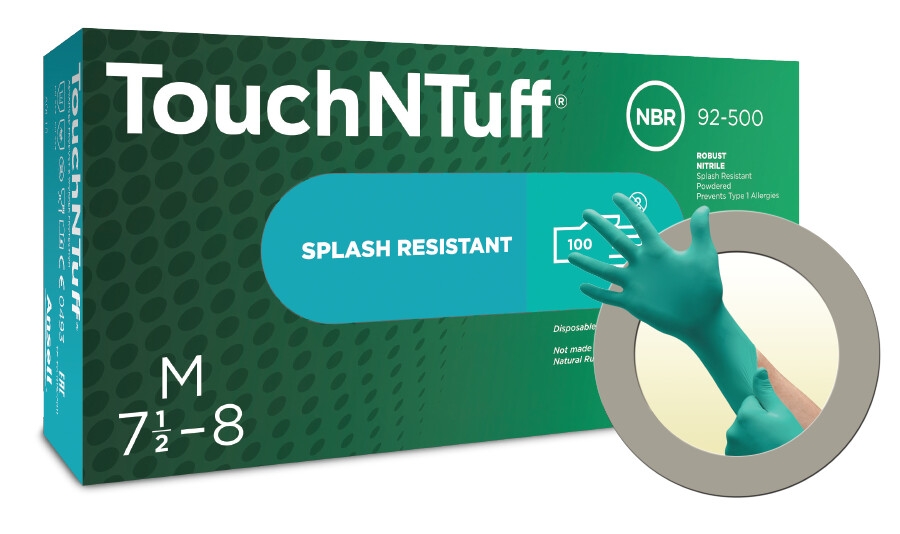 Gants jetables nitrile poudré Touch’N Tuff 92-500 Ansell
