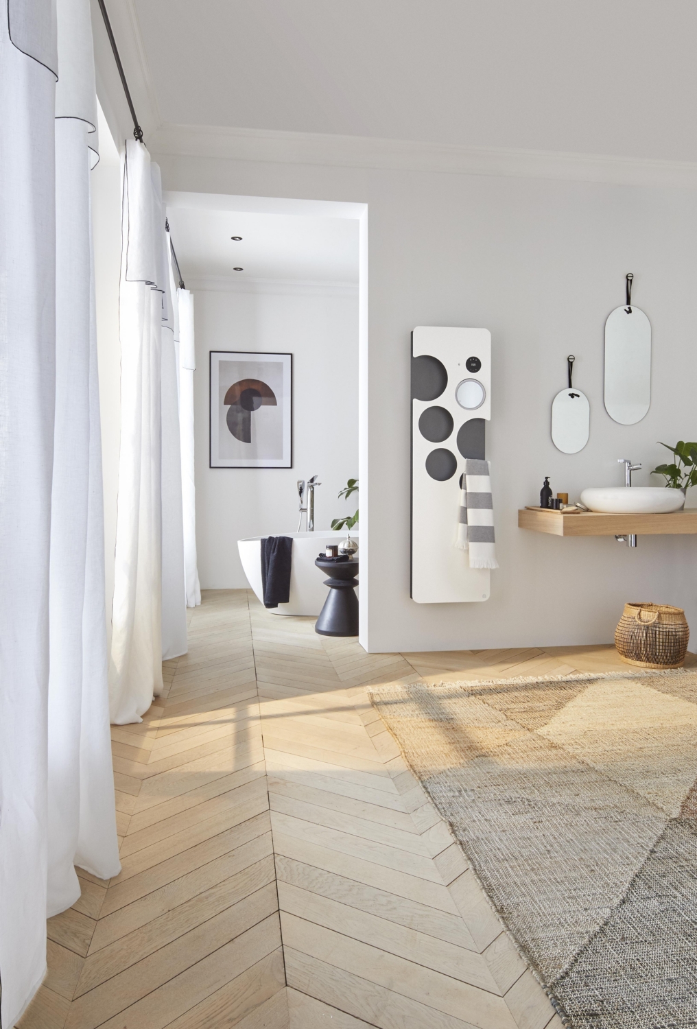 Sèche-serviettes électrique avec soufflerie Ook Intuis
