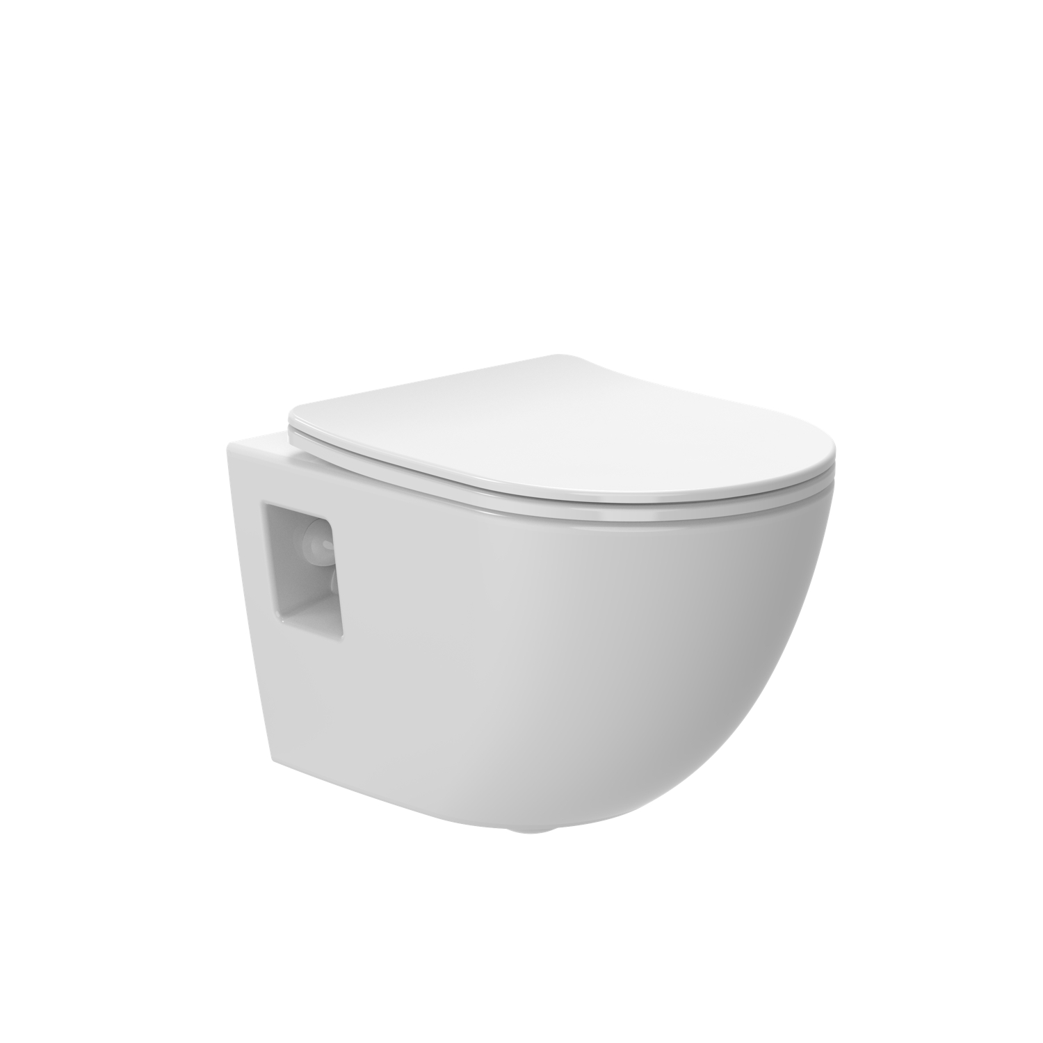 Pack WC suspendu Arbo courte sans bride - Abattant frein de chute