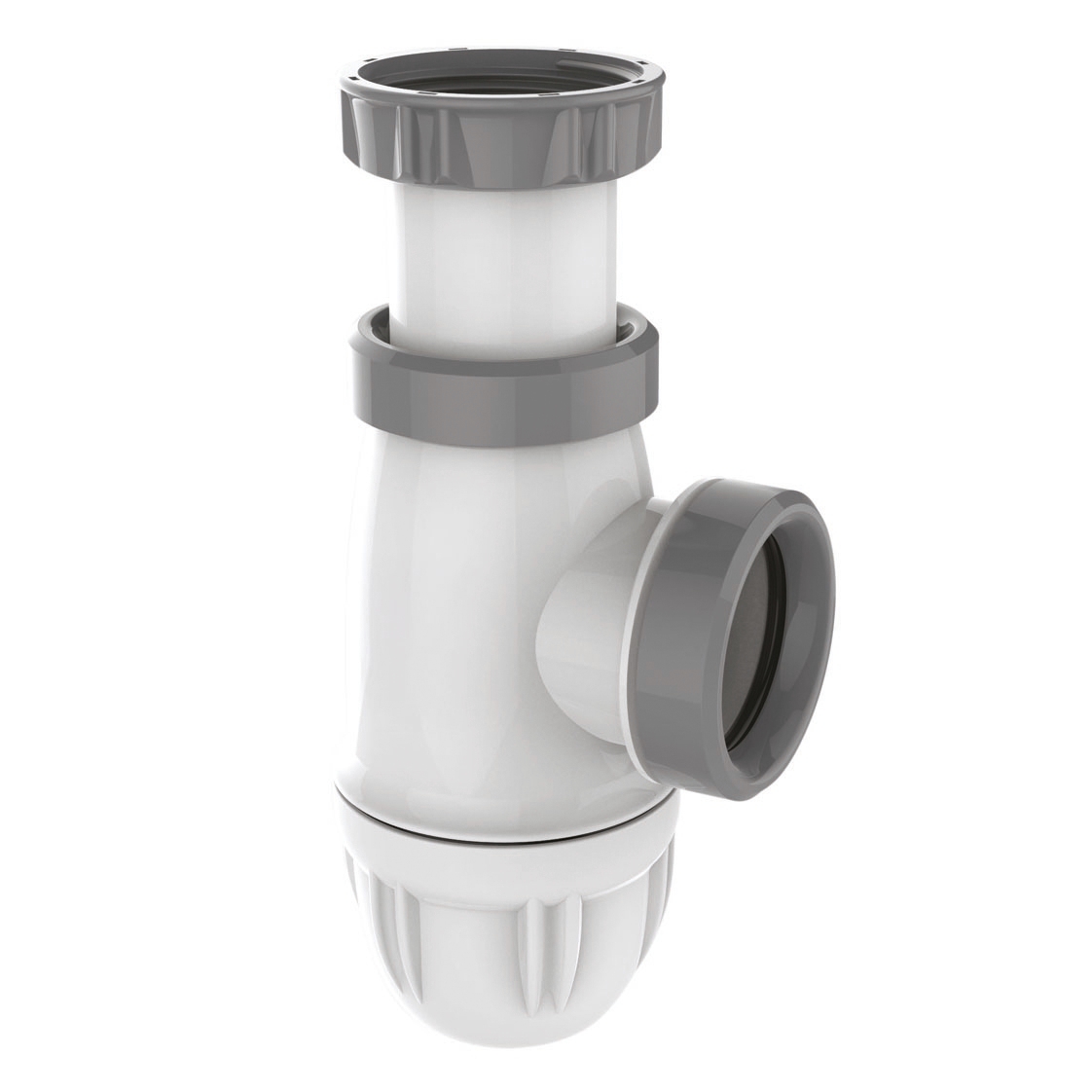 Siphon évier bi-matière joints intégrés diamètre 40