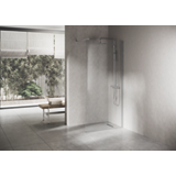  Paroi de douche Ixia II solution ouverte pour montage seul ou avec mobile profil argent verre transparent 