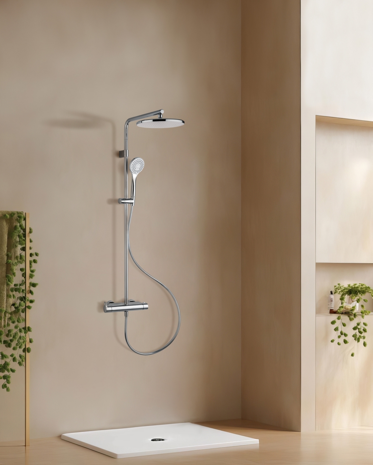 Colonne de douche thermostatique Kali Ø 250 Aquance