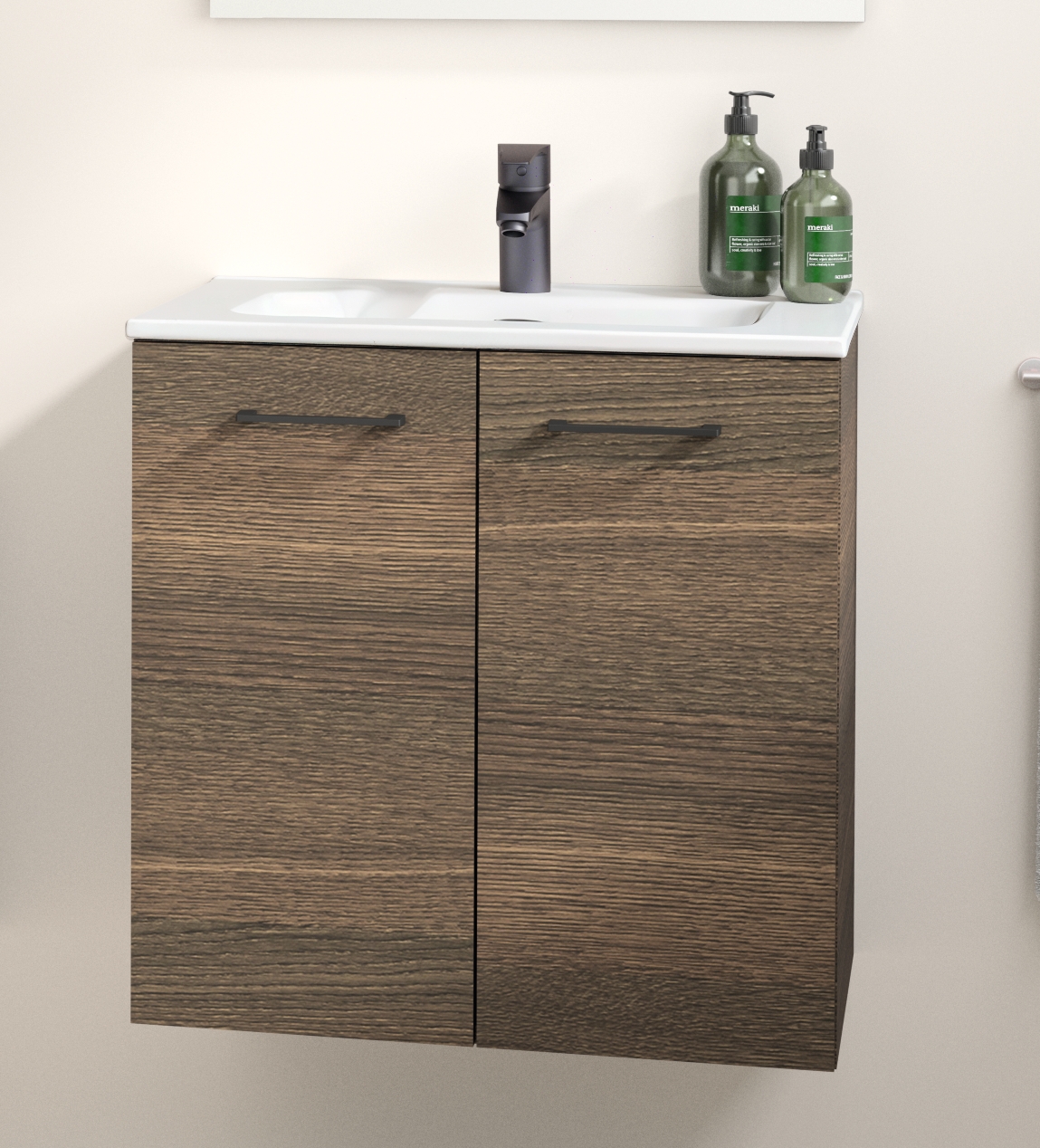 Meuble sous-plan Media 2 portes - 80 cm Aquance