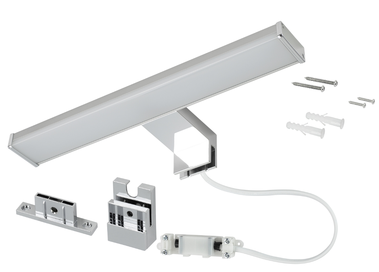 Applique LED longue Mir - Chromé Aquance