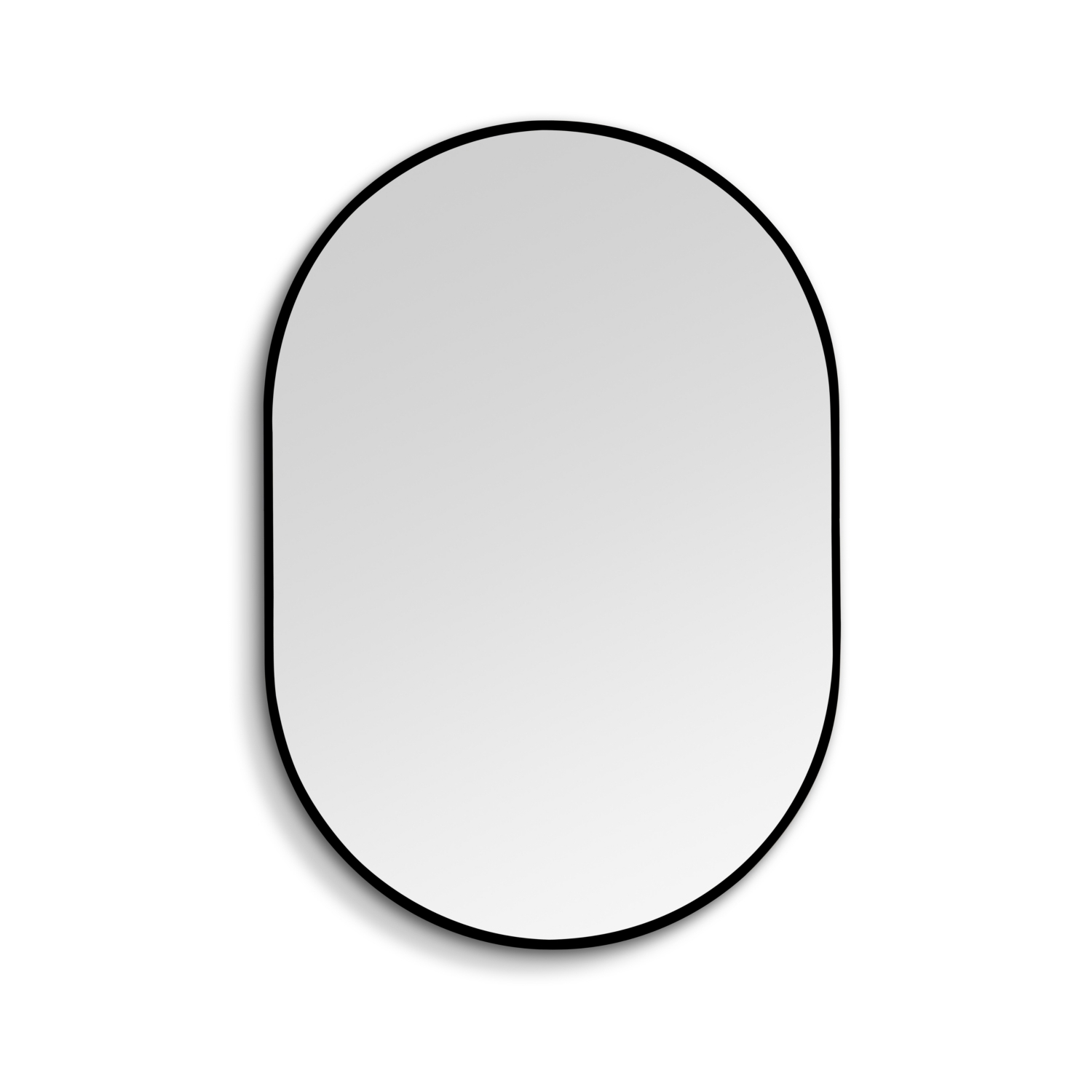 Miroir LED Mir ovale noir Aquance