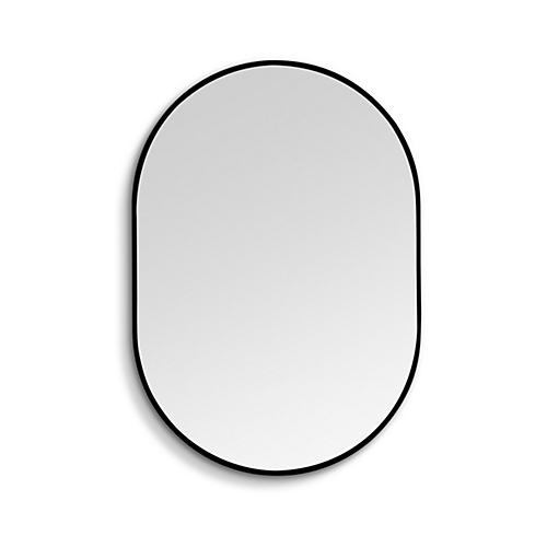 Miroir LED Mir ovale noir Aquance