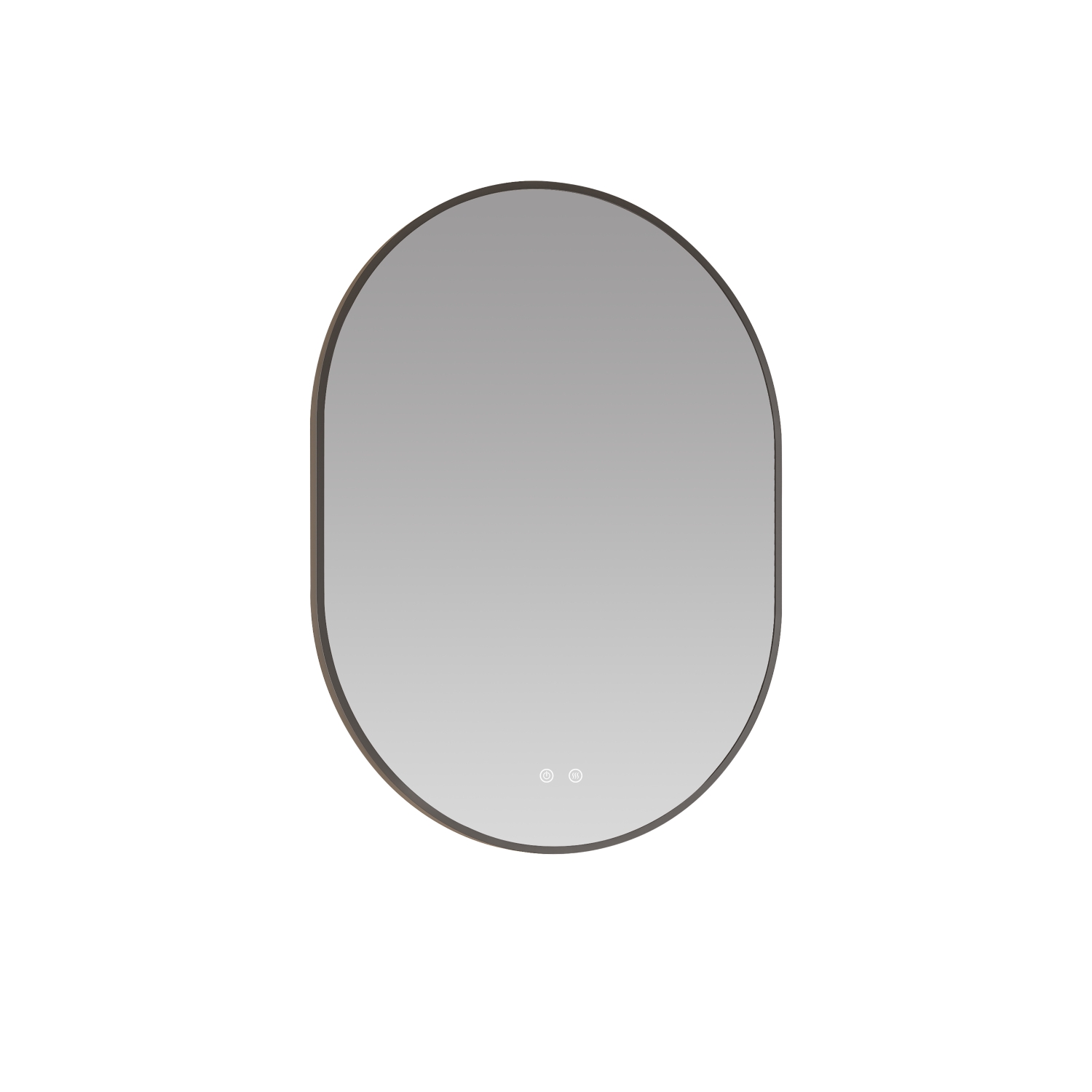 Miroir LED Mir ovale noir