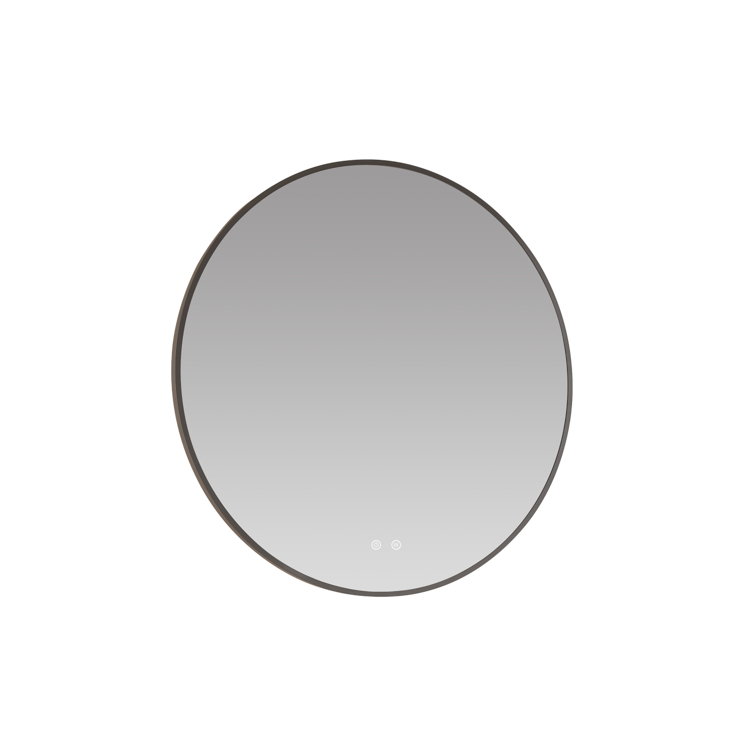 Miroir LED Mir rond noir