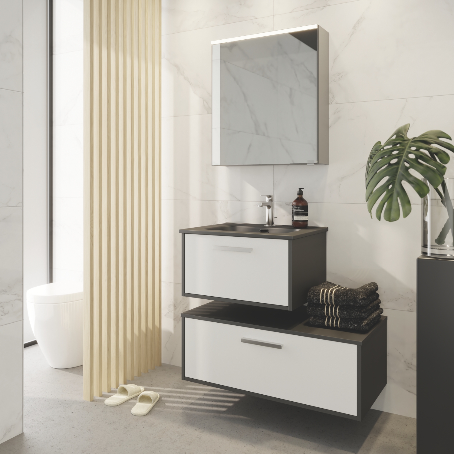 Meuble bas Oslo 1 tiroir - 60 cm Aquance